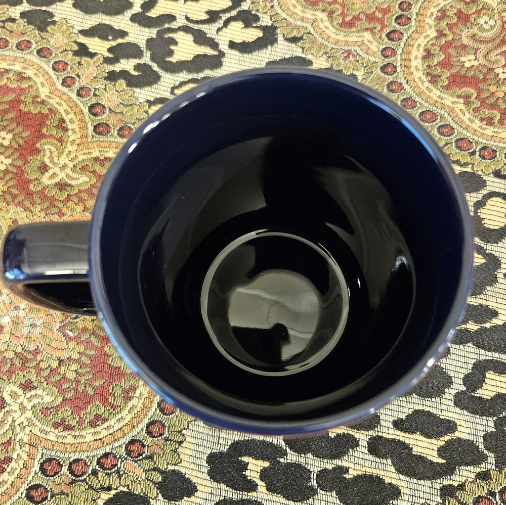 Starbucks 2020 Coffee Mug Dark Blue, Red Poinsettias, Green Mermaid, 12 oz.